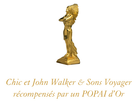 Chic et John Walker & Sons Voyager récompensés par un POPAI d'Or aux Popai Awards 2013